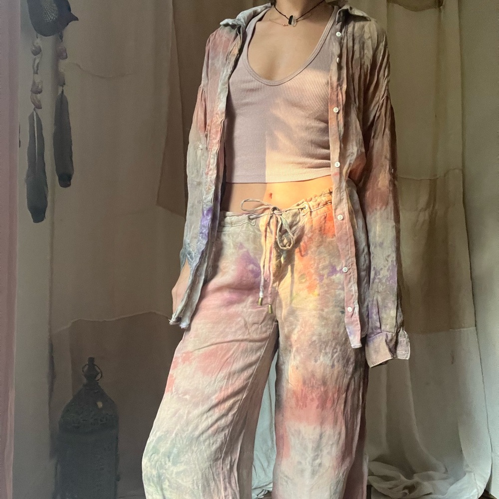 upcycled hand dyed set